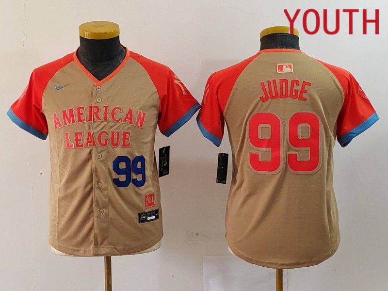 Youth New York Yankees #99 Judge Orange All star 2024 Nike MLB Jersey style 3->youth mlb jersey->Youth Jersey